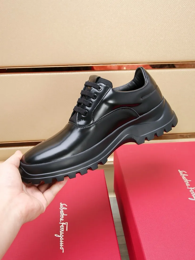 Men's men's shoes💰P660💰🔥《Ferragamo》👏Latest • High-end top brand luxury ~ purchasing agency, top quality ~. New fashionable business men's shoes 🔜The uppers are made of original first-layer open-edge beaded cowhide➕cowhide·lining, with fine workmanship. The original stylish and soft combination wear-resistant and non-slip outsole is light and comfortable on the feet. The real thing looks better in real photos. Number of yards: 38--44 (45 and 46 can be customized)